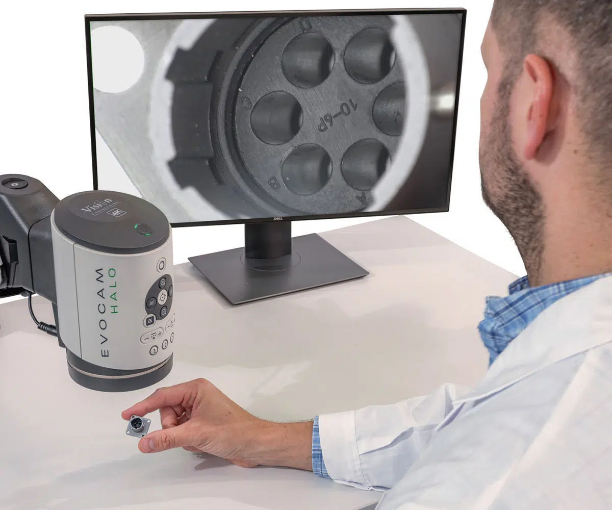 EVO Cam HALO inspecting a connector