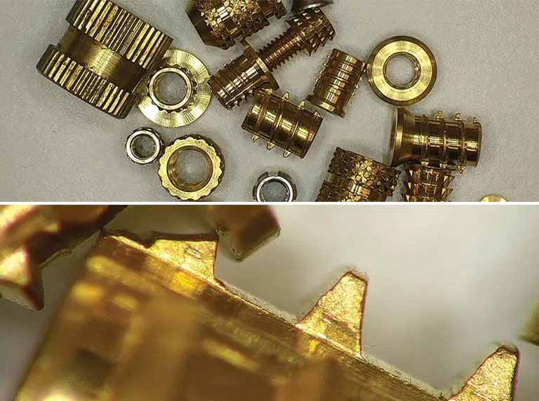 Close up inspection of metalwork examples