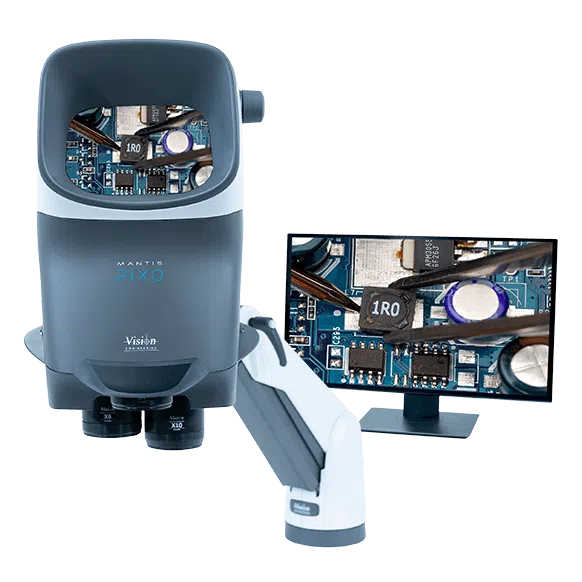 Mantis eyepiece-less stereo microscope