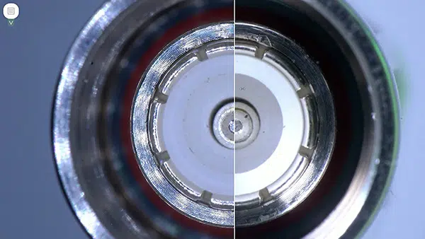 AURA-SS-Image-Compare-connector-600×338 Comparación de imágenes de un conector con EVO Cam AURA